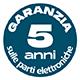 Garanzia 5 anni parti elettroniche
